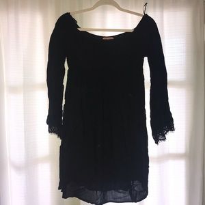Black off the shoulder dress